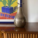 Modern silver-plated Pear wine cooler / ice bucket, Teghini Firenze Italy 1970s