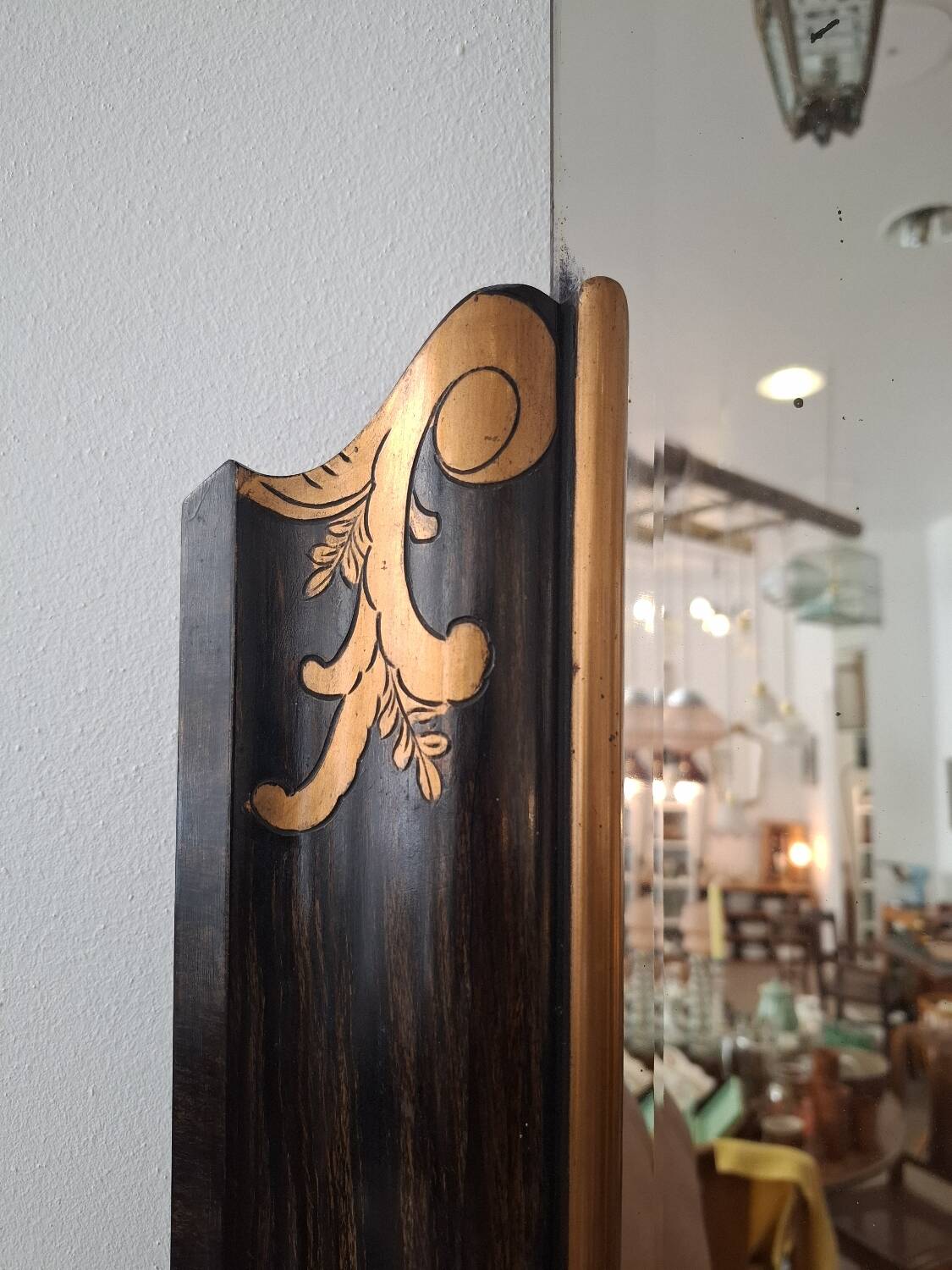 Large art deco mirror to stand