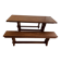 Table de Monastère Anglaise en Chêne Massif et ses 2 Bancs