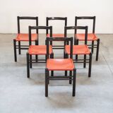 Table and 6 chairs mod. ibisco, 70's/80's