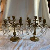 Pair of crystal candlesticks