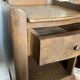 Wooden bedside table, vintage nightstand, side table.