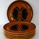 Lot of 6 Salins plates vintage Aigues model