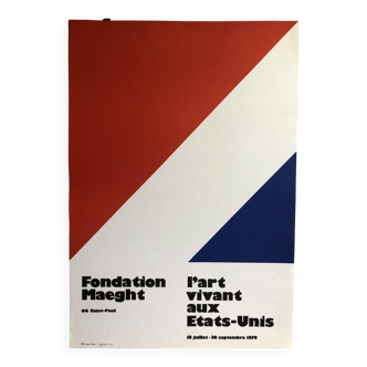 Affiche Galerie Maeght L'art vivant aux Etats Unis Paris 1970