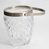 Old glass ice bucket