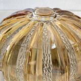Round wall light ceiling light amber gold sun 1970 1980