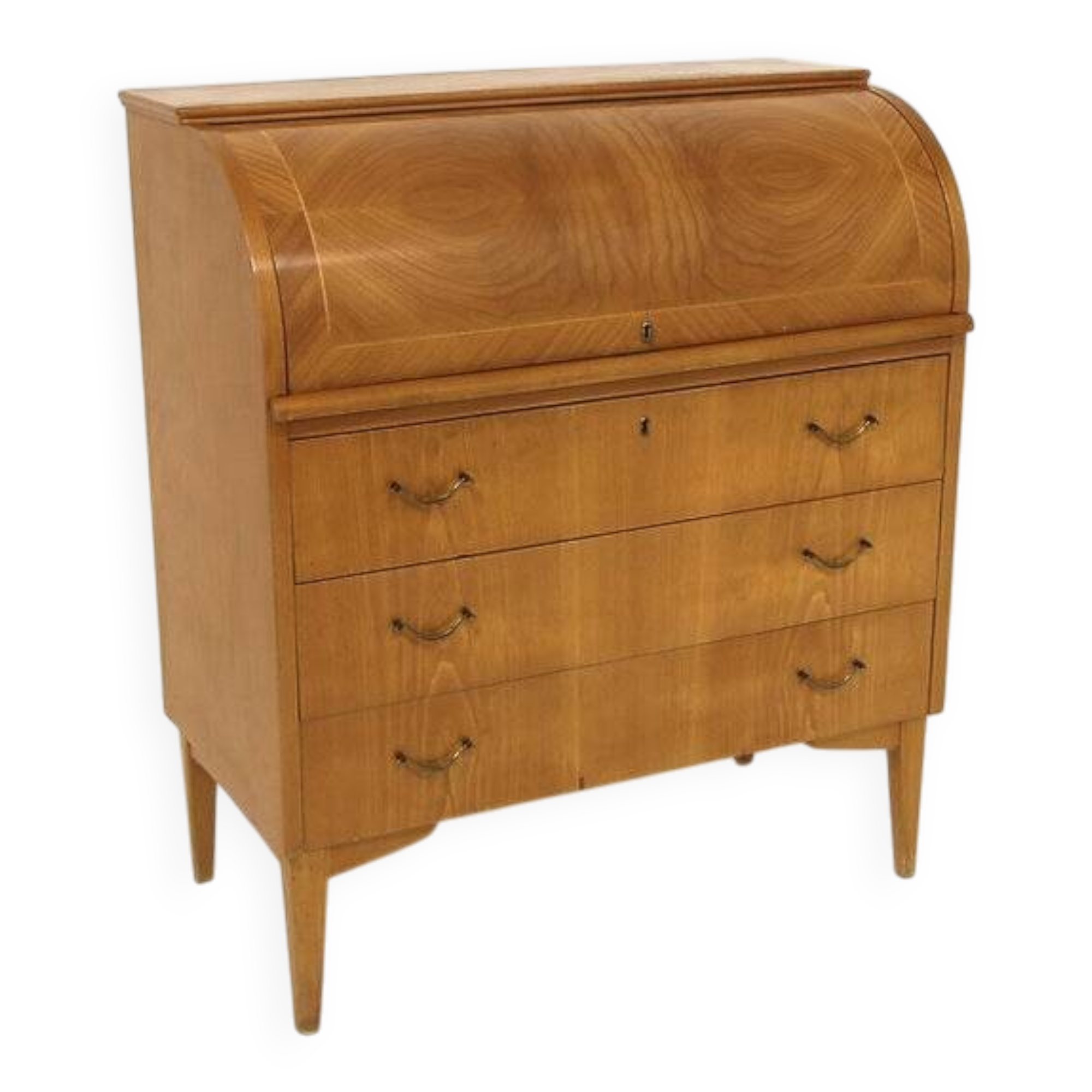Scandinavian secretary in elm, Swedish modern, Sweden, 1940.