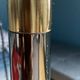 Vintage Italian design console in brass and smoked glass