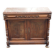 Henri II two-door sideboard in solid wood and marble