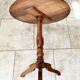 19th century pedestal table, Louis Philippe period in walnut, diam: 64.5cm