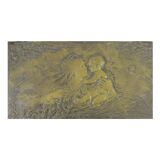 Art nouveau bronze sculpture bas-relief wall panel portrait of mother and child Italy early 20th X7