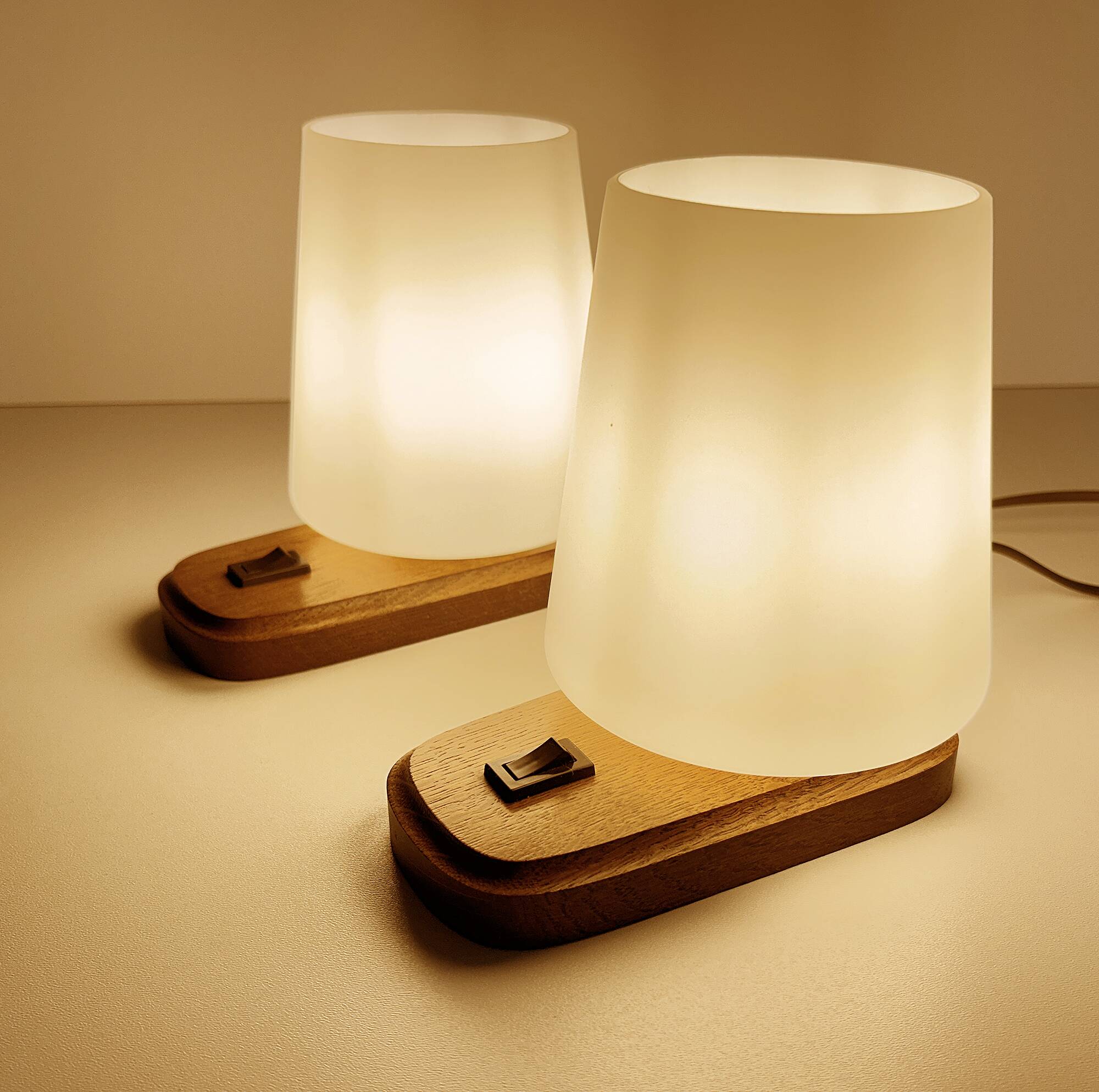 Pair of Scandinavian bedside lamps 60