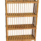 1960s rattan shelf from France