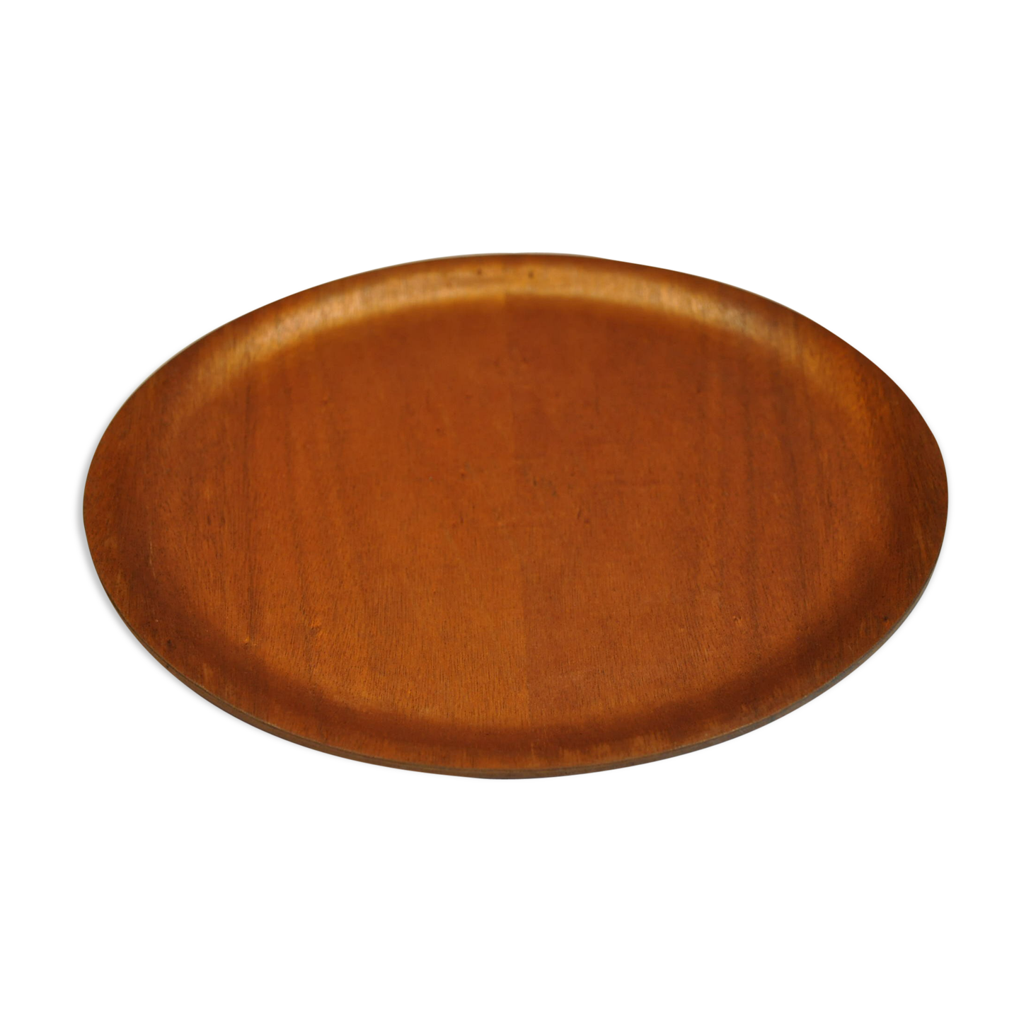 Vintage round teak platter