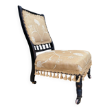 Chaise ancienne , chauffeuse fin XIXe