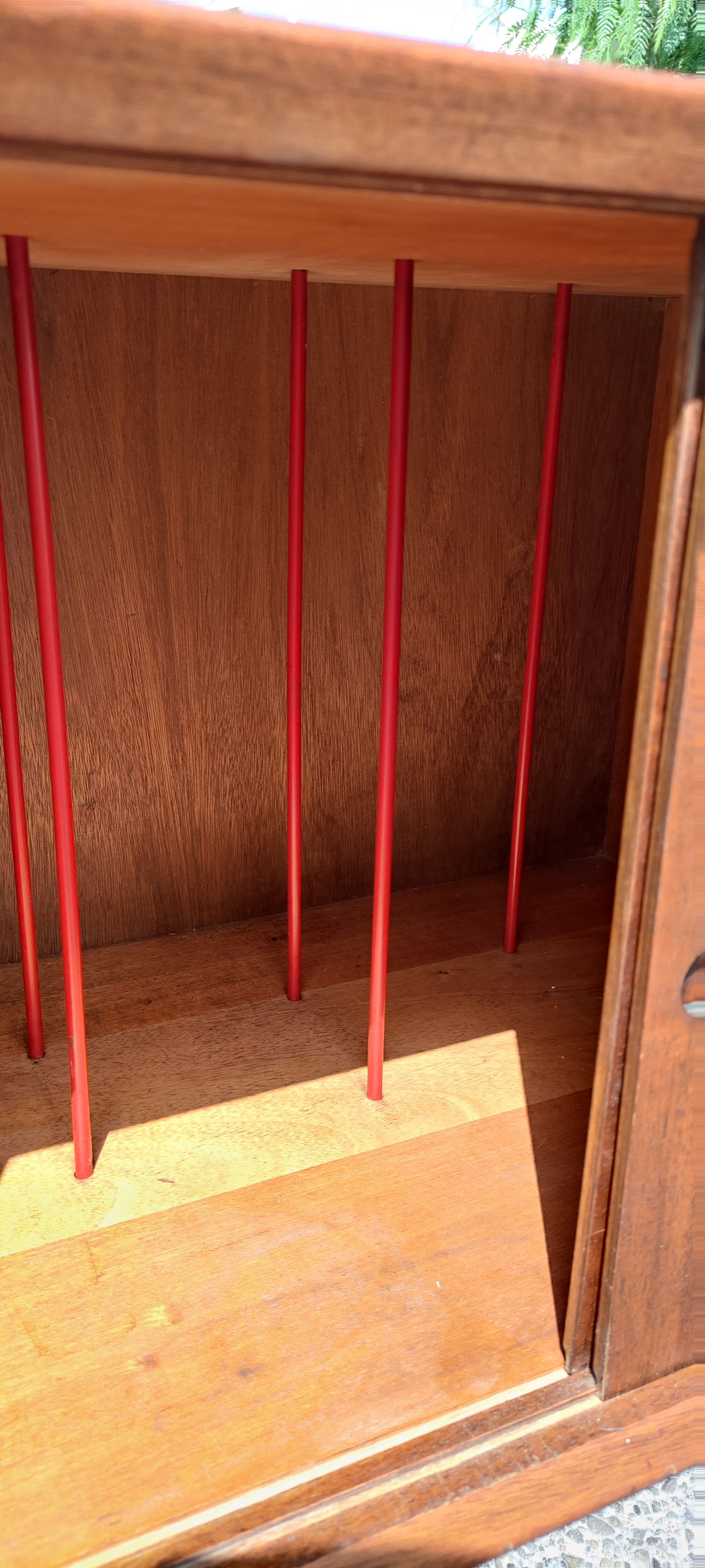 Vinyl storage cabinet double sliding door