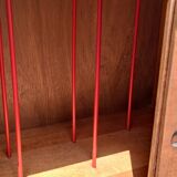 Vinyl storage cabinet double sliding door