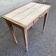 Renovated Parisian desk in raw solid wood 1950 - 80x45cm