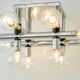 Large Sputnik atomium chrome suspension light by Kalmar, Austria, 1970s.