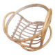 Round bamboo and glass table