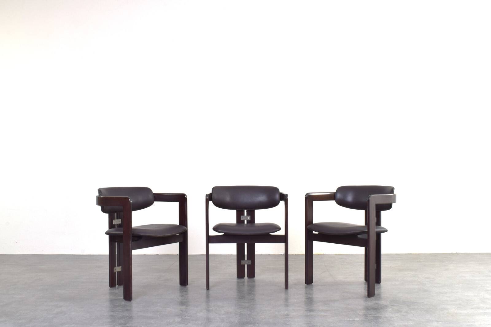 Chaises Pamplona par Augusto Savini pour Pozzi, années 1960, ensemble de 3