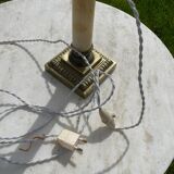 Bronze and marble Corinthian column lamp