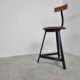 Tabouret industriel vintage, années 1950