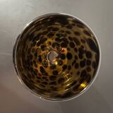 Duo of amber glass stemware