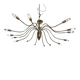 Large Italian brass chandelier, 1960s