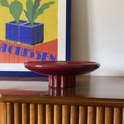 Paul Millet, Modern red vide poche / centerpiece, Sevres France 1930s
