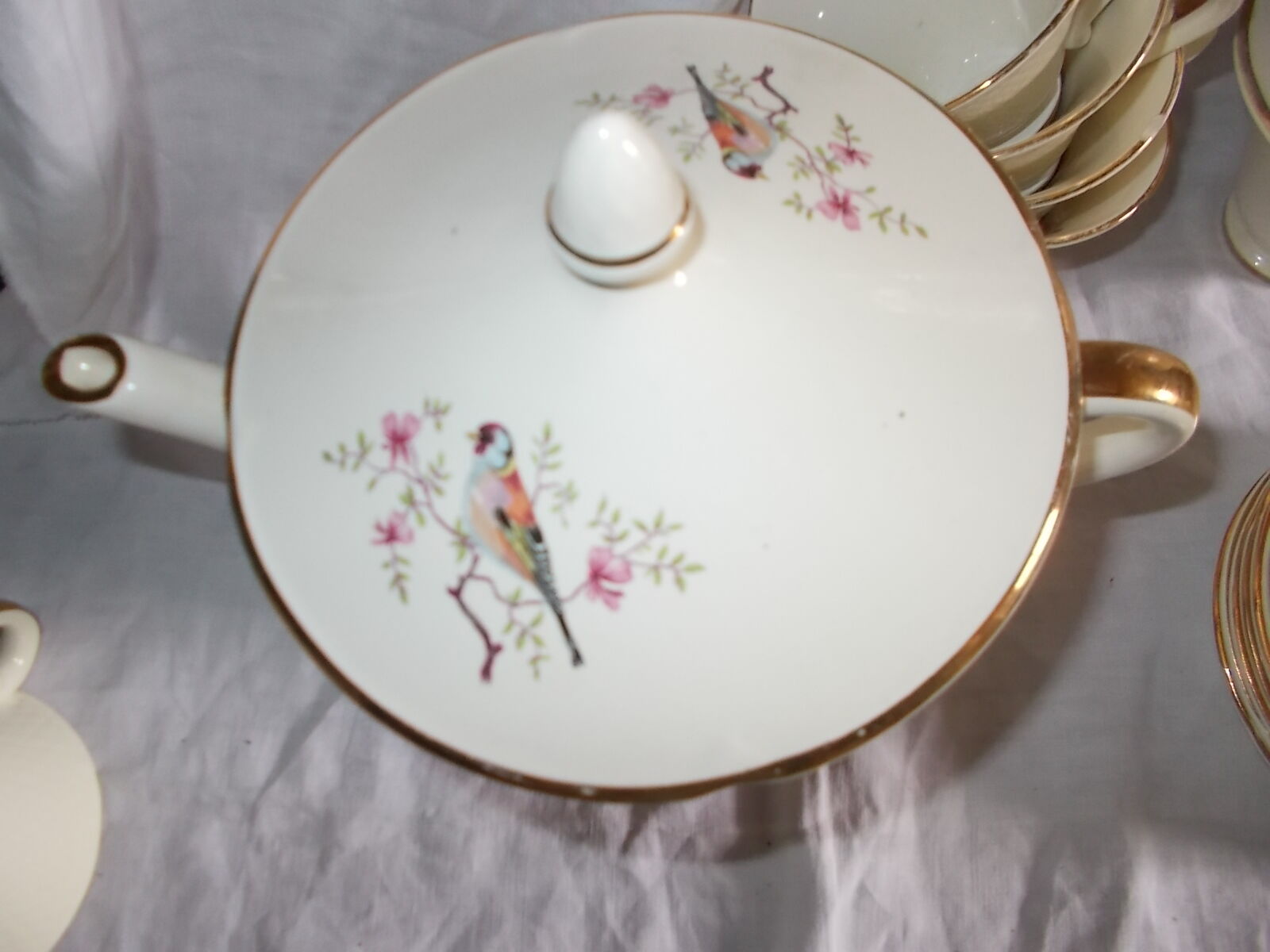 Coffee service or tea in faience Salins France