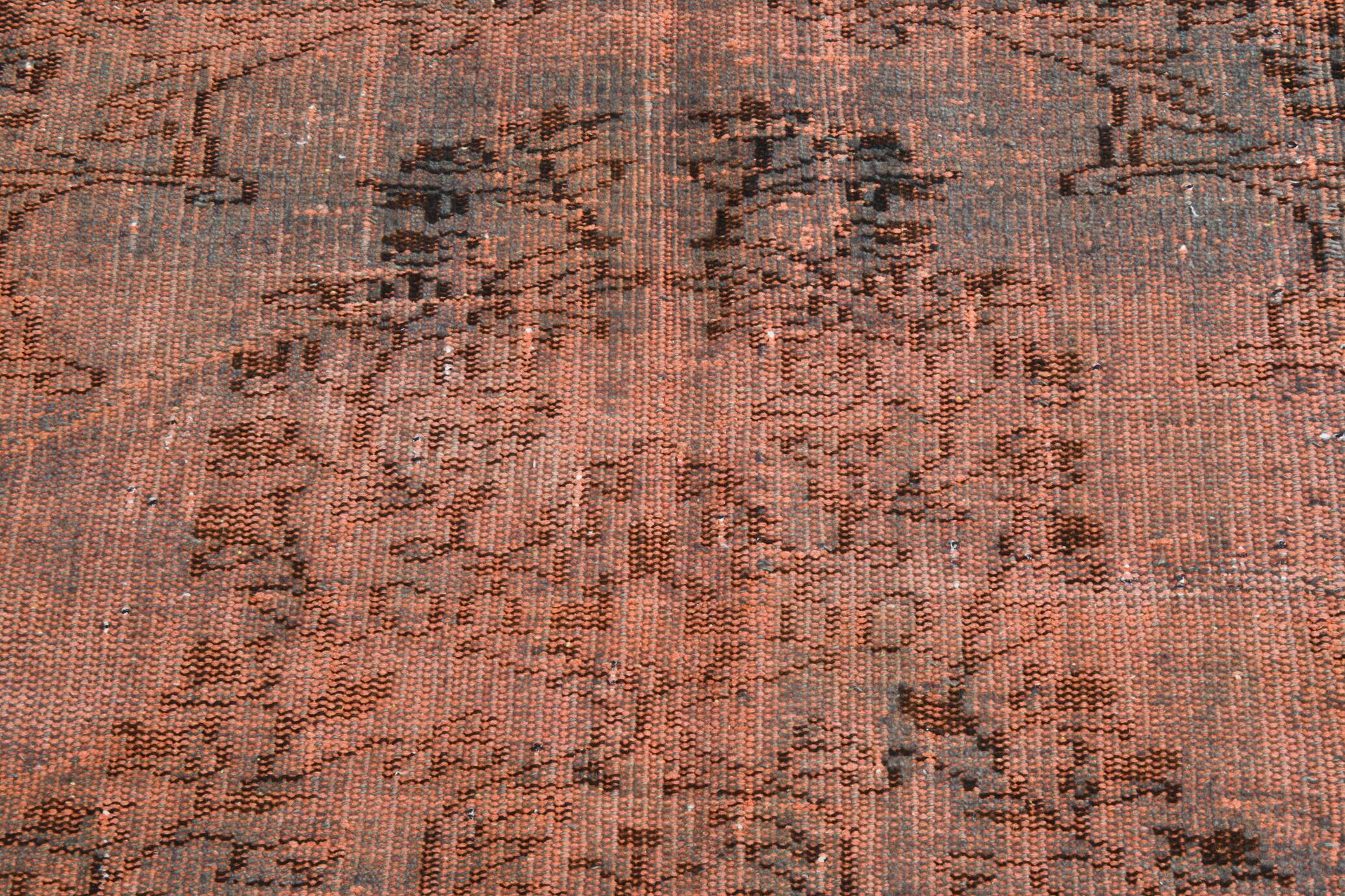 Tapis turc vintage classique en laine terracotta