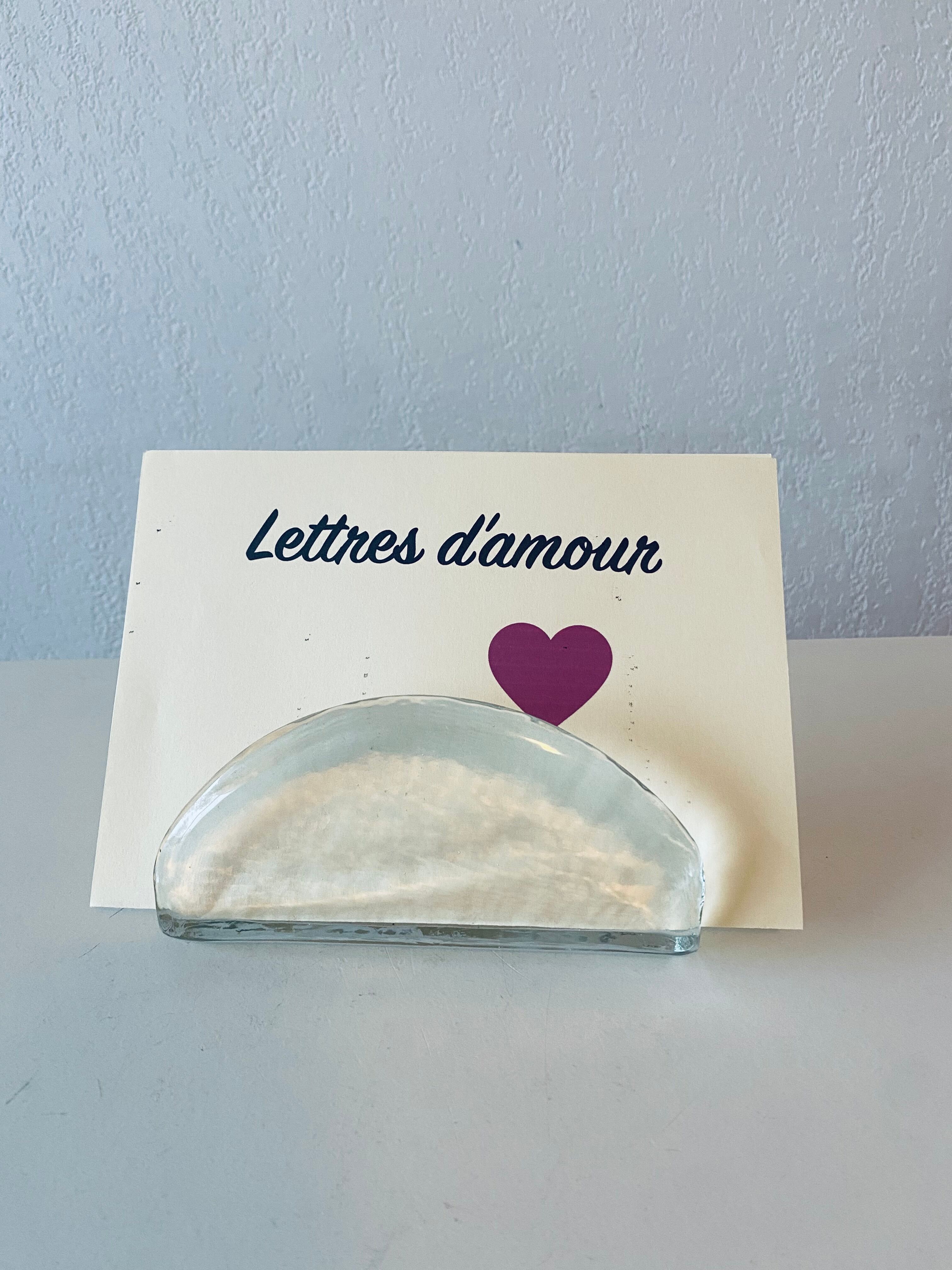 Glass letter holder