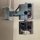 Vintage hinged wall lamp in chromed metal