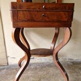 Worker's table - In mahogany and mahogany veneer - Charles X or Restoration period - circa 1830
