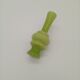 Green Ribbed Hooped Opaline Glass Vintage Space Age Vase 70s 80s Murano