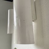 Pair of Parscot wall lights in white lacquered metal from the 80s