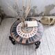 Round coffee table Roger Capron herbarium terracotta