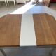Table chêne à rallonges relookée