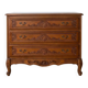 Louis XV style wooden chest of drawers with 3 drawers
