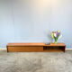 Minimalist XL lowboard, walnut and zebrano, 1960s