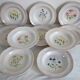 10 deep plates pierre motton for gien circa 1930