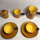 Lot old breakfast Poet laval, jugs, cups + pot sugar vintage
