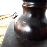 Turned wooden lamp base H44cm