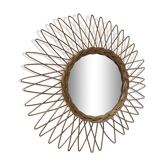 Miroir rotin vintage, 40 cm