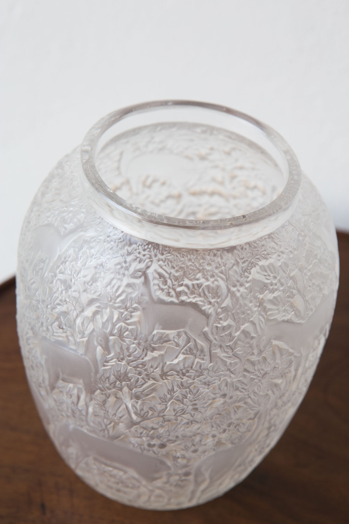 Paire vases modèle Biches Lalique