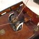 Artisanal wooden model, basin boat, motor toy, fishing trawler