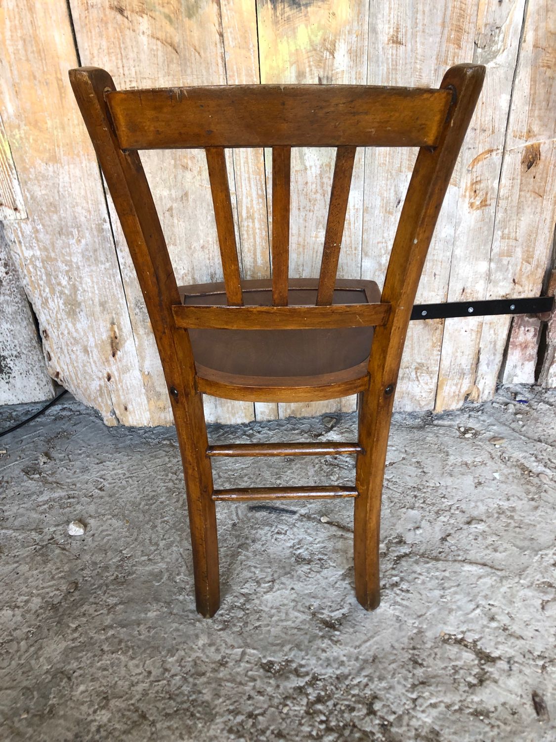 Chair bistrot luterma wood drawing sitting 70s vintage #a197