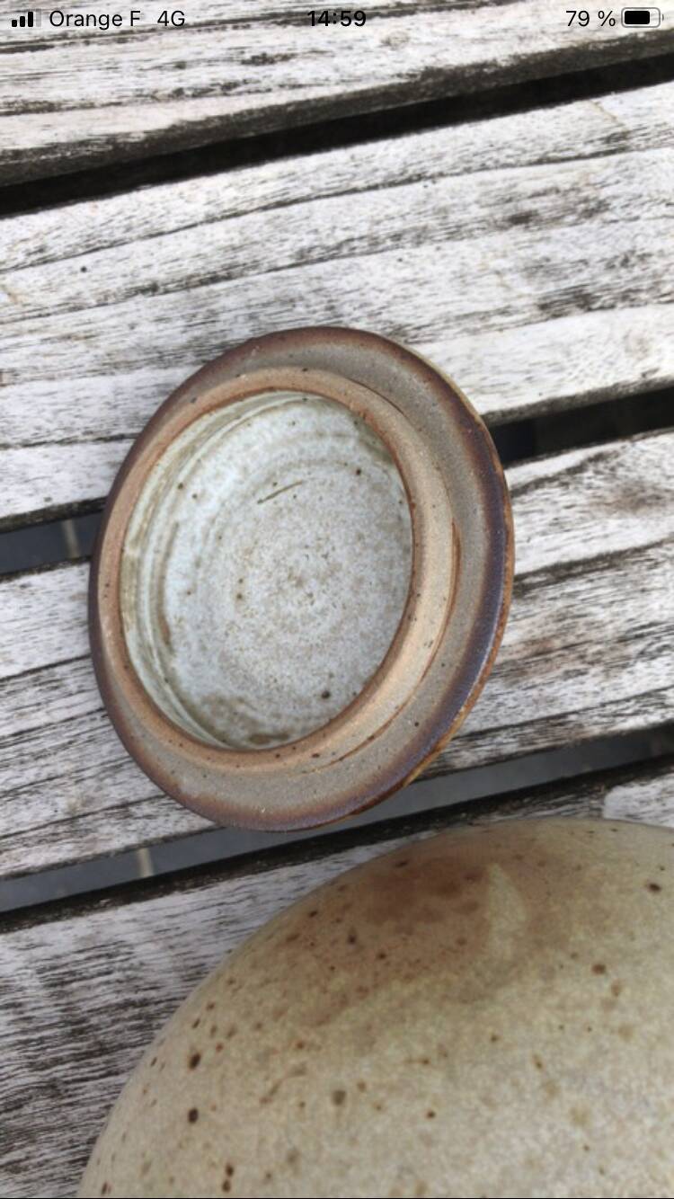 Signed artisan sandstone teapot