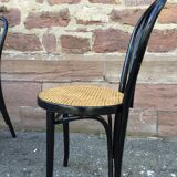4 Viennese chairs curved wood Tuna blackened wood
